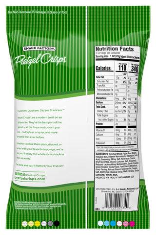 Snack Factory PRETZEL CRISPS GARLIC PARMESAN