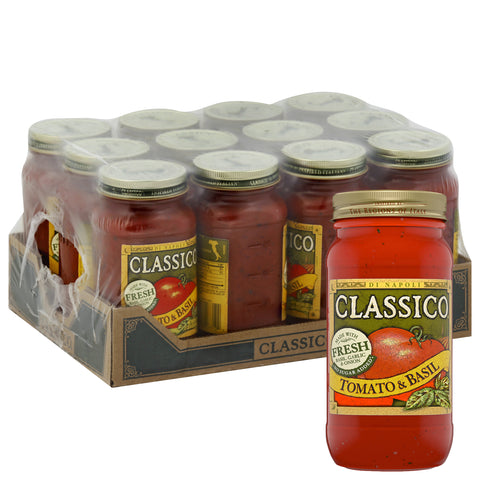 Classico Tomato & Basil Sauce, 26 Ounce -- 12 Case