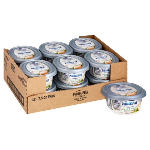 Philadelphia Chive and Onion Cream Cheese, 7.5 Ounce -- 12 per case.