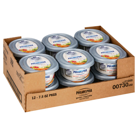 Philadelphia Garden Vegetables Cream Cheese Spread, 8 Ounce -- 12 per case.