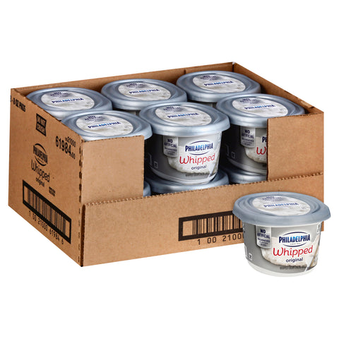 Kraft Philadelphia Whipped Plain Cream Cheese Spread, 8 Ounce -- 12 per case.