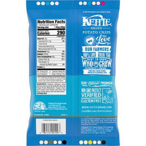 Kettle Foods CHIPS POTATO FARMSTAND RANCH