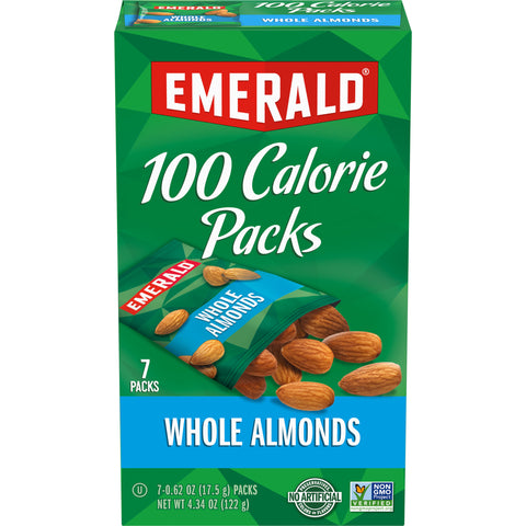 Emerald Natural Almonds, 0.63 Ounce - 7 per pack -- 12 packs per case.