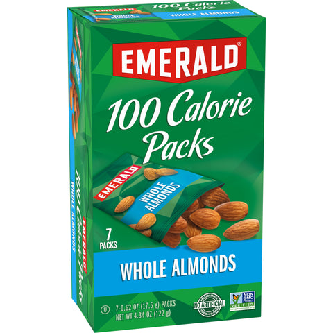 Emerald Natural Almonds, 0.63 Ounce - 7 per pack -- 12 packs per case.