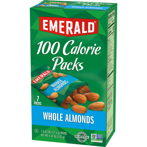 Emerald Natural Almonds, 0.63 Ounce - 7 per pack -- 12 packs per case.