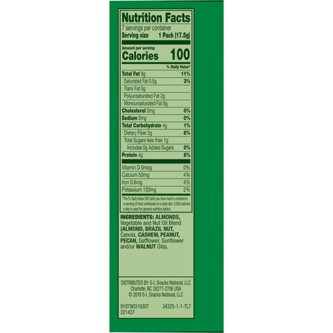Emerald Natural Almonds, 0.63 Ounce - 7 per pack -- 12 packs per case.