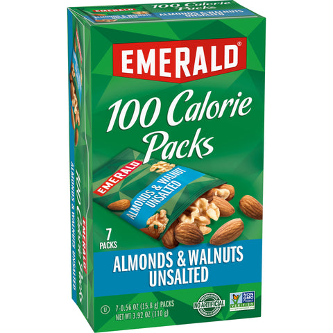 Emerald Natural Walnuts and Almonds, 0.56 Ounce - 7 per pack -- 12 packs per case.