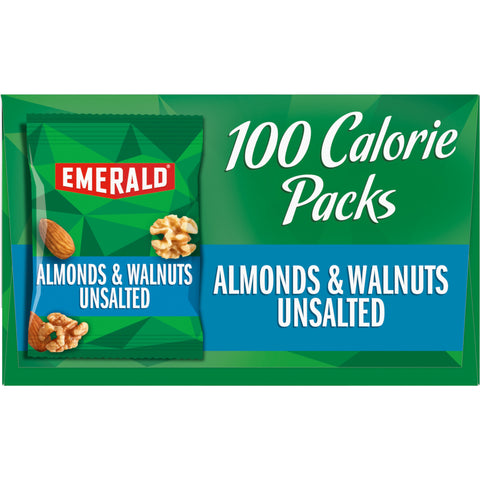 Emerald Natural Walnuts and Almonds, 0.56 Ounce - 7 per pack -- 12 packs per case.