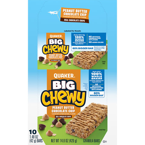 Quaker Chewy QUAKER CHEWY P/B C/CHIP GRAN BAR 10 CT
