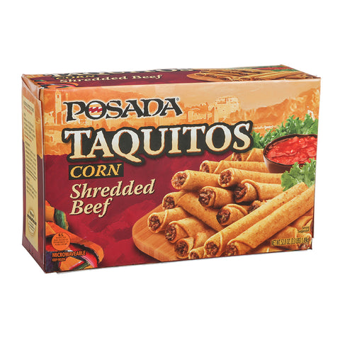 Posada Shredded Beef Taquitos, 1.1 Ounce -- 192 per case.