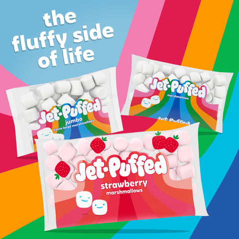 Jet-Puffed Strawberry Mallows Flavored Marshmallows, 8 Ounce -- 16 per case