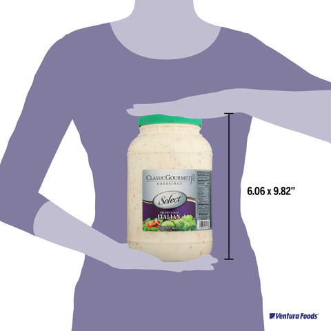 Ventura Foods Classic Gourmet Select Creamy Garlic Italian Salad Dressing, 4 Gallon.