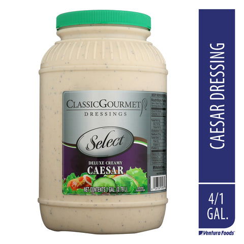 Ventura Foods Classic Gourmet Select Deluxe Creamy Caesar Dressing, 4 Gallon.