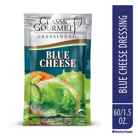 Classic Gourmet Blue Cheese Dressing, 1.5 Ounce Pouch -- 60 per case.