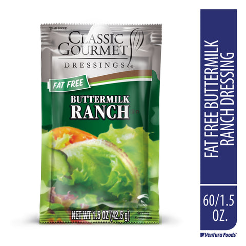 Classic Gourmet Select DRESSING RANCH BUTTERMILK FAT FREE SINGLE SERVE POUCH