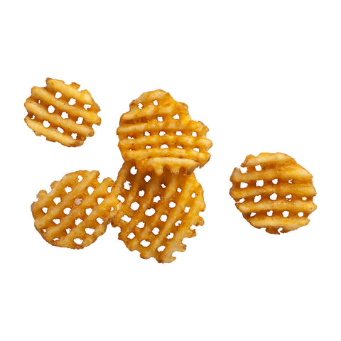 Simplot SeasonedCRISP® Delivery+™ POTATO FRIES LATTICE CUT SAVORY BATTERED SKIN-ON