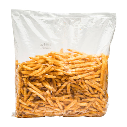 Simplot Seasoned CRISP Delivery+ Skin On Battered Savory Straight Cut Potato Fries, 5 Pound -- 6 per case