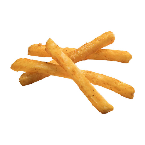 Simplot Seasoned CRISP Delivery+ Skin On Battered Savory Straight Cut Potato Fries, 5 Pound -- 6 per case