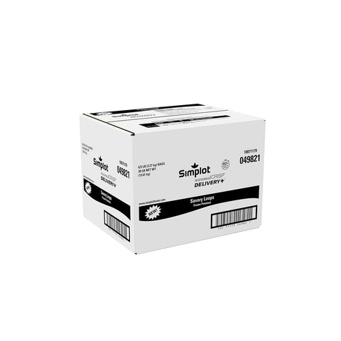 Simplot Seasoned CRISP Delivery+ Skin On Battered Potato Savory Loop, 5 Pound -- 6 per case