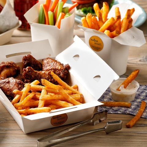 Simplot Seasoned CRISP Delivery+ Skin On Battered Savory Straight Cut Potato Fries, 5 Pound -- 6 per case