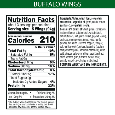 Veggie Buffalo Wings With A Crispy Breading