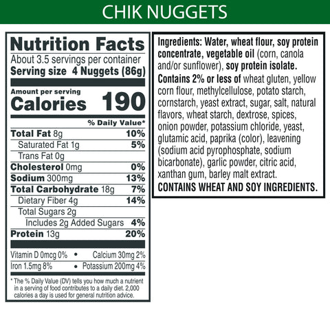 Morningstar Farms Poultry Chicken Nuggets, 10.5 Ounce -- 6 per case.
