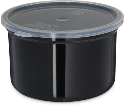 Carlisle CROCK POLY-TUF™ W/ LID BLACK 1.5 QT