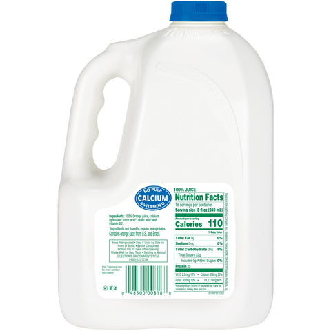 Tropicana Pure Premium Orginal 100 Percent Orange Juice, 128 Fluid Ounce -- 4 per case.