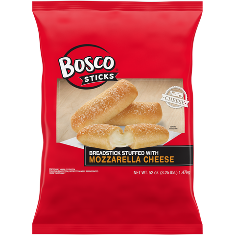 Bosco Stuffed Mozzarella Cheese Breadstick, 3.25 Pound -- 4 per case.