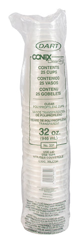Honey Dew CUP PLASTIC CONEX CLEAR LOGO PP 32 OZ