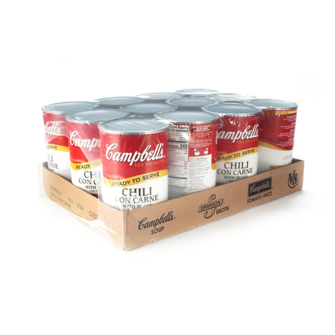 Campbells Chili Con Carne with Beans - 50 oz. can, 12 per case