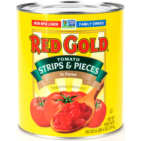 Red Gold TOMATOES STRIPS & PIECES IN PUREE