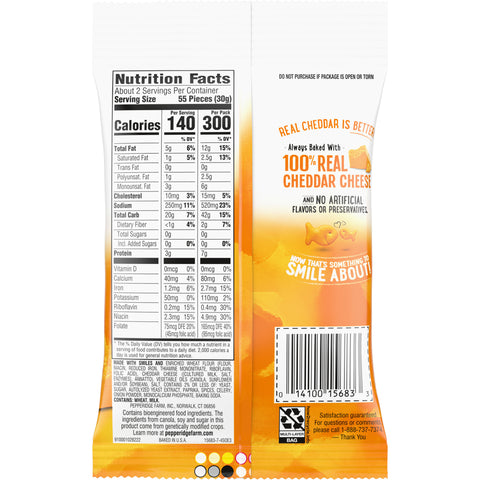 Goldfish Cheddar Crackers, 2.25 ounce -- 72 per case