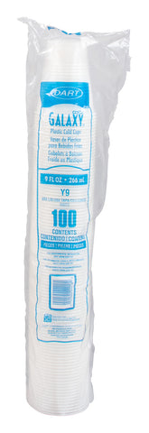 Dart Conex Galaxy Translucent Polystyrene Ribbed Cup, 9 Ounce -- 2500 per case