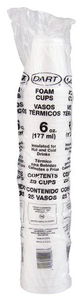 Cup Foam White Small Drink 6 Oz