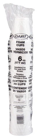 Cup Foam White Small Drink 6 Oz