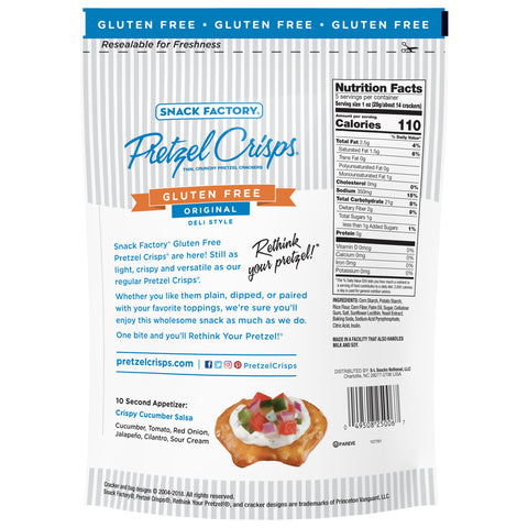 Snack Factory PRETZEL CRISPS ORIGINAL GLUTEN FREE