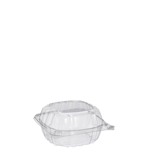 Karat® CONTAINER PLASTIC CLEAR HINGED 1-COMPARTMENT 6X6