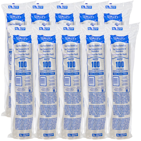 Lid Plastic Clear Non-vented Fits Tp9r, Tp12, Tr16, Tn20, Tn22, Rtp9r, Rtp12, Rtn20, Rtp9rbare, Rtp12bare, Rtn20bare