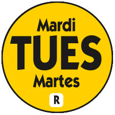 R7502r Tuesday Circle Label