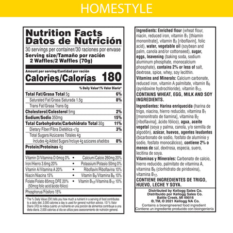 Eggo® WAFFLE HOMESYLE BAKED TFF FZ