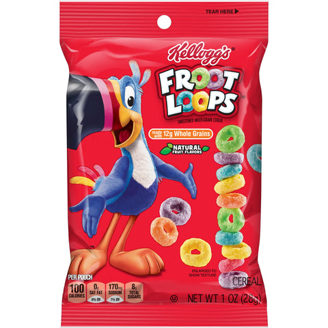 Cereal Froot Loops® Reduced Sugar Sweetened Multi-grain Bowl Pak