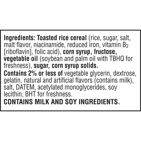 Kelloggs Rice Krispies Treats Original Crispy Marshmallow Squares, 2.2 Ounce -- 72 per case