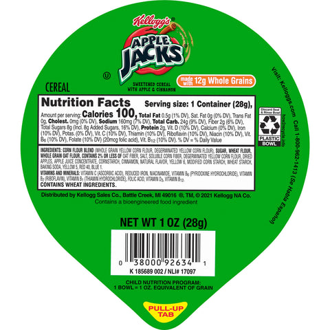 Cereal Apple Jacks® Reduced Sugar Bowl Pack