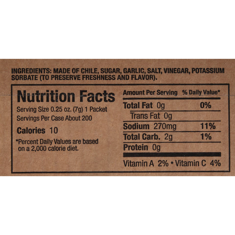 Texas Pete® SAUCE HOT CHA! SRIRACHA SINGLE SERVE PACKET