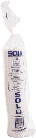 Solo White Liftback and Lock Tab Plastic Lid Only, 10 Ounce -- 1000 per case.