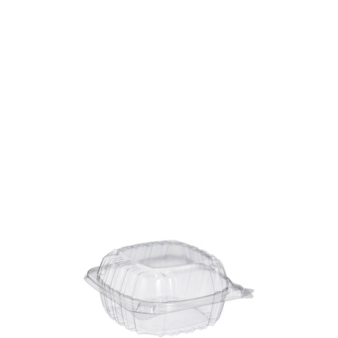 Dart Staylock Oriented Polystyrene Clear Square Hinged Lid Sandwich Container, 5.3 x 5.4 x 2.6 inch -- 500 per case
