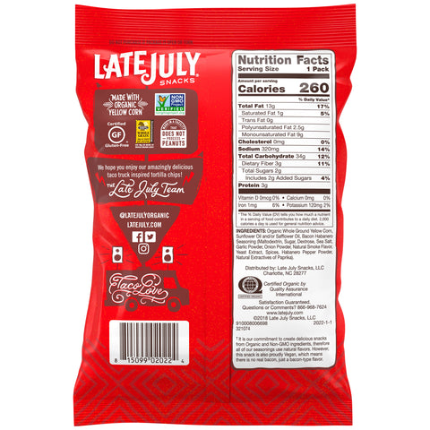 Late July Snacks LATE JULY CHPS CLASICO BCN HAB 6/2 Z