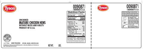 Tyson® CHICKEN BAKING HEN WOG 10090870928
