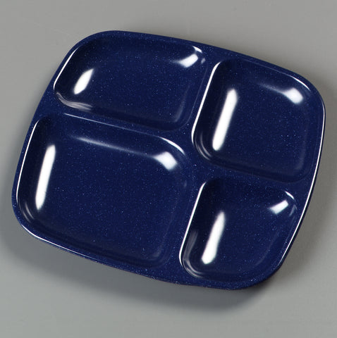 Carlisle TRAY SERVER 4-COMPARTMENT CAFÉ BLUE 10-5/16